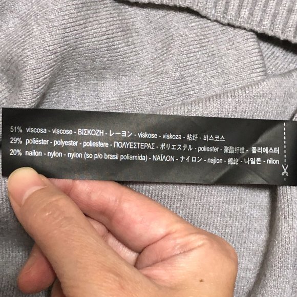 Zara Gray Embellished Hoodie Sweater - Picture 9 of 9